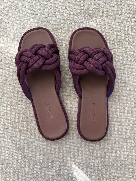 Rothy's Shoes - Rothy's Braided Slide Sandals — Plum, NWT, Size 8 1/2